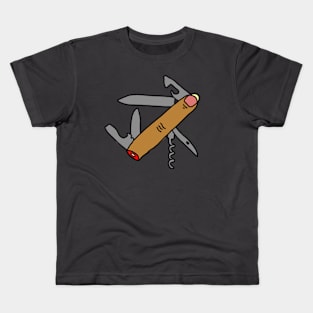 Swiss Army Finger (Brown Skin) Kids T-Shirt